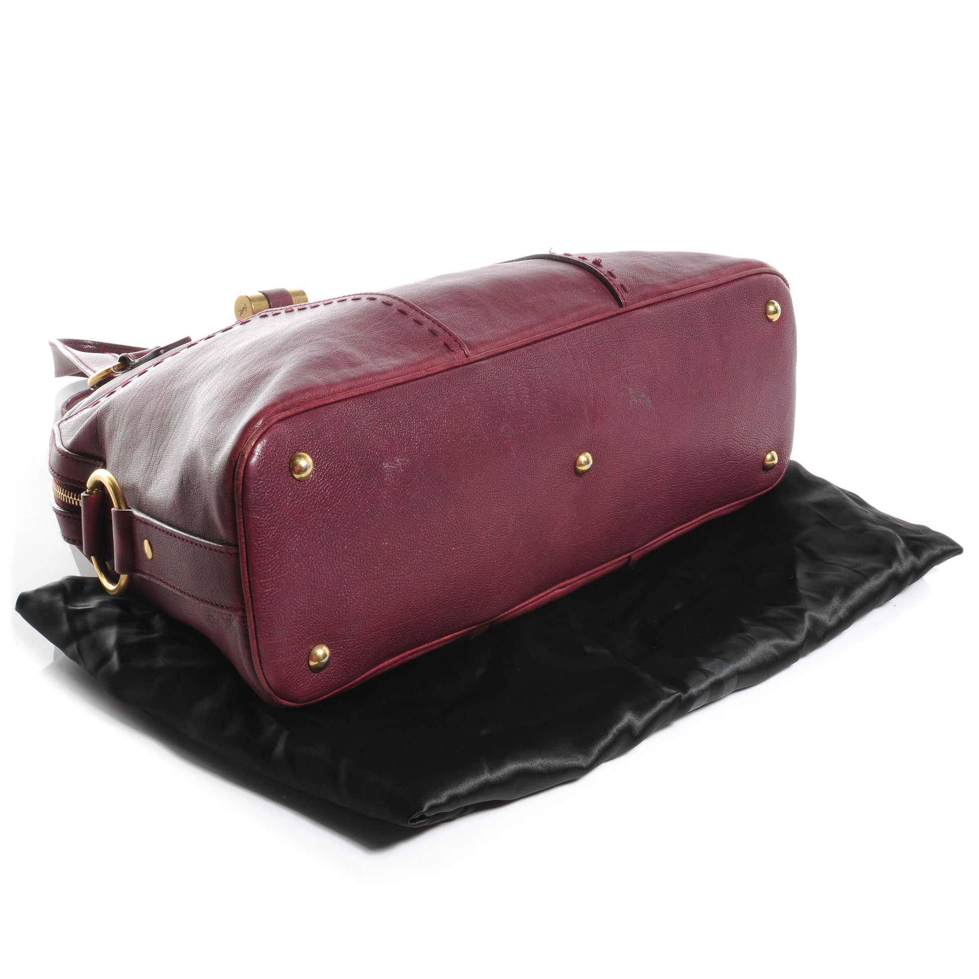 Saint Laurent Leather Medium Muse Cherry 4 of 8