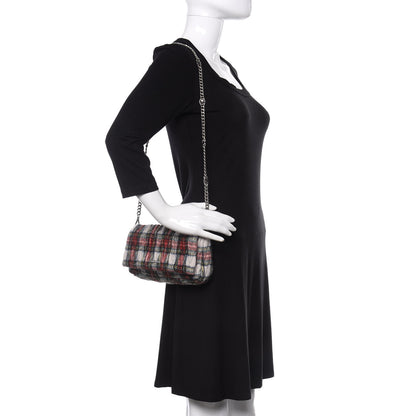 Miu Miu Tartan Matelasse Small Flap Naturale 2 of 9