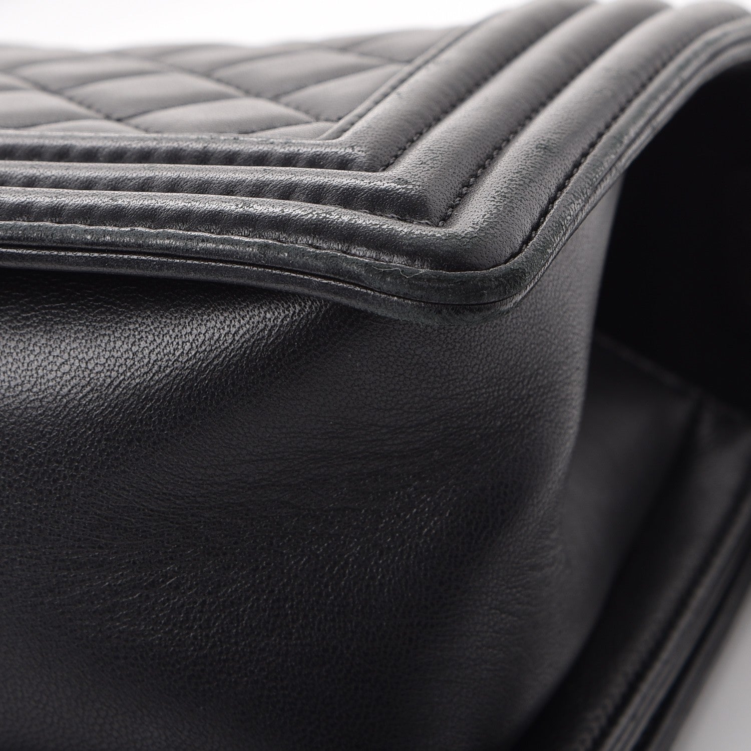 Chanel Lambskin Quilted Medium Boy Flap Black 15 of 19