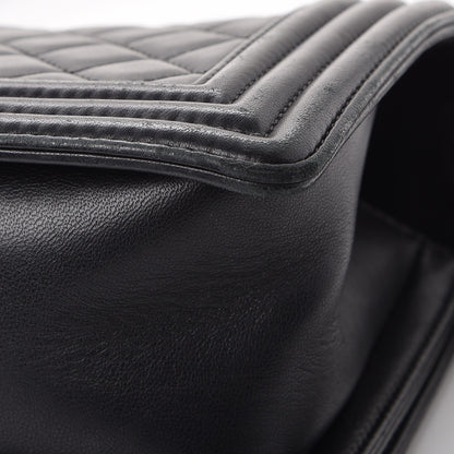 Chanel Lambskin Quilted Medium Boy Flap Black 15 of 19