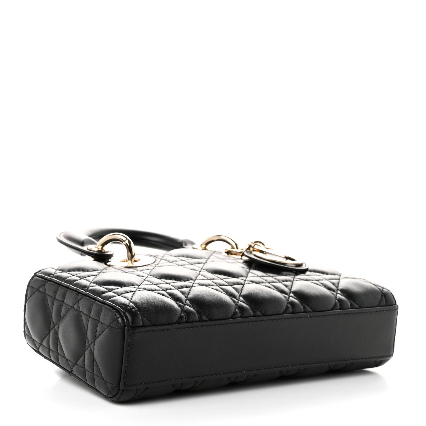 Lambskin Cannage Small Lady D-Joy Black