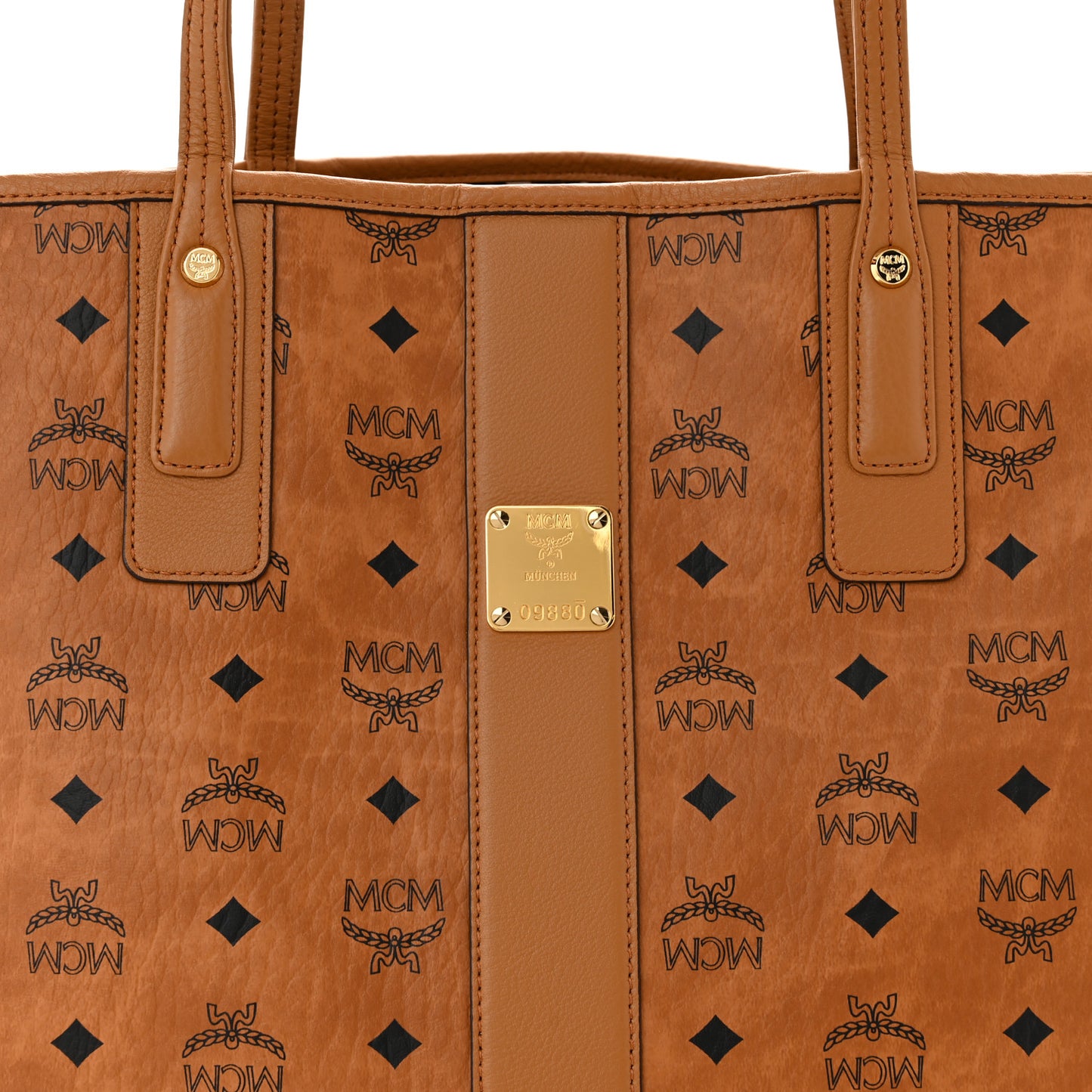 Visetos Medium Liz Reversible Shopper Tote Cognac