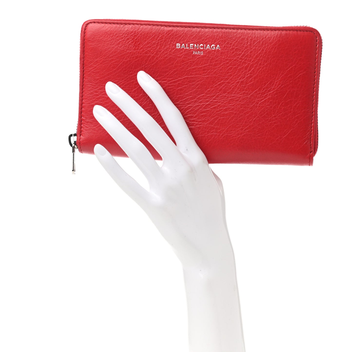 Agneau Continental Zip Around Wallet Rouge Cardinal