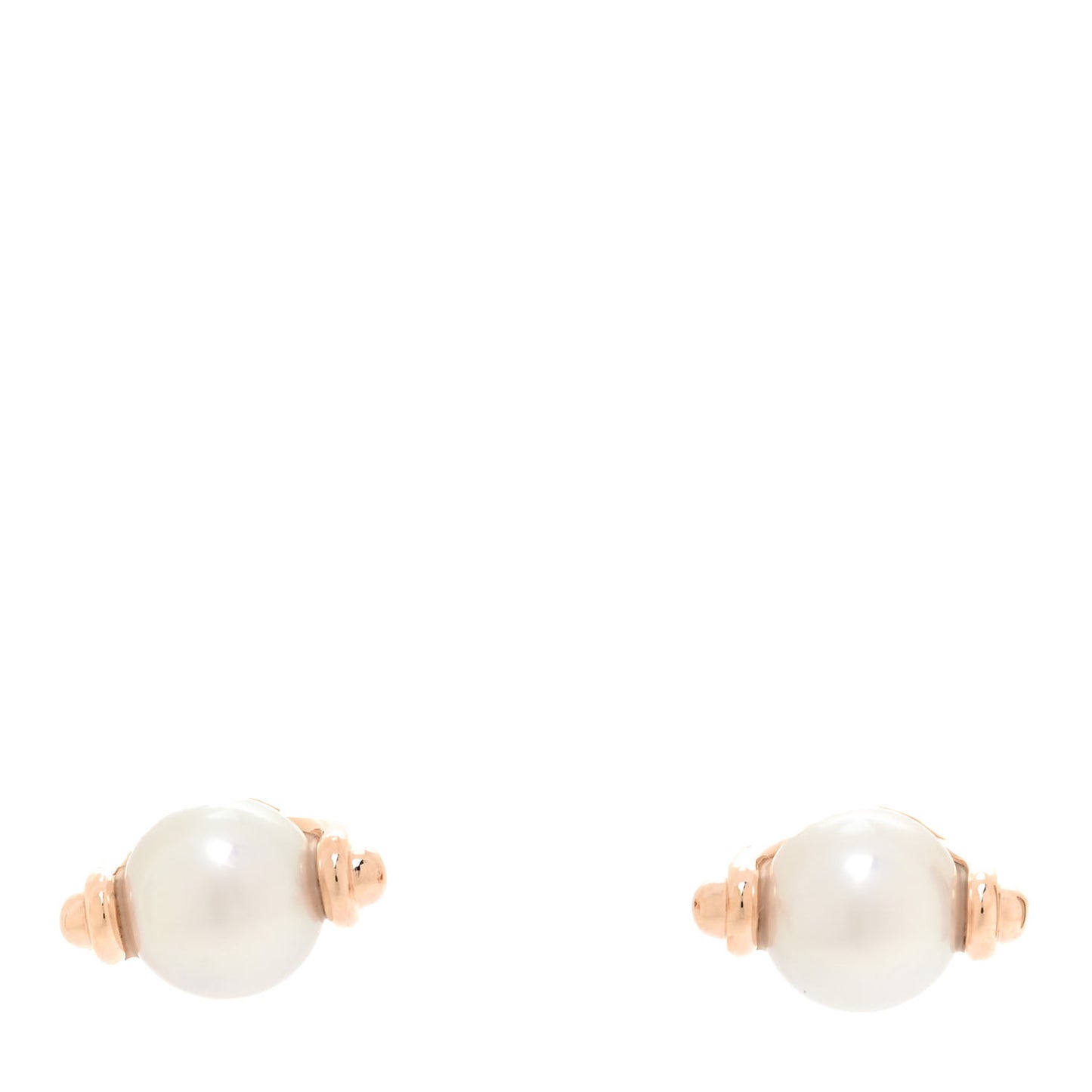 18K Rose Gold Pearl PM Chandra Earrings