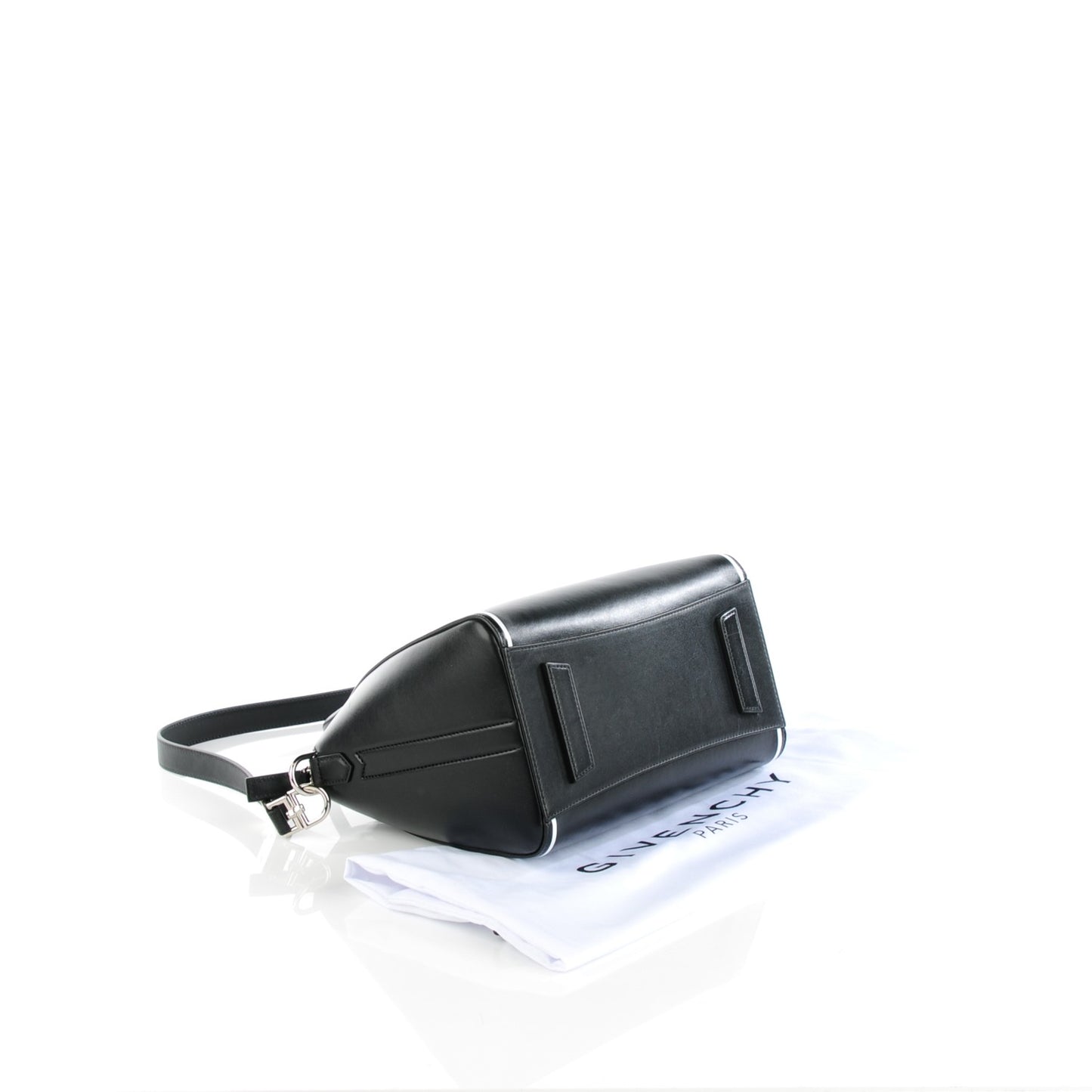 Calfskin Small Contrasted Frame Antigona Black