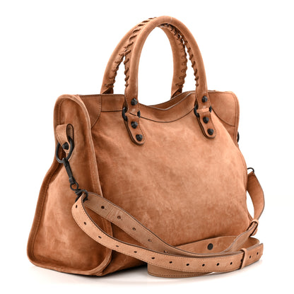 Balenciaga Waxed Suede Calfskin Classic Hardware Medium Le City Camel 3 of 10