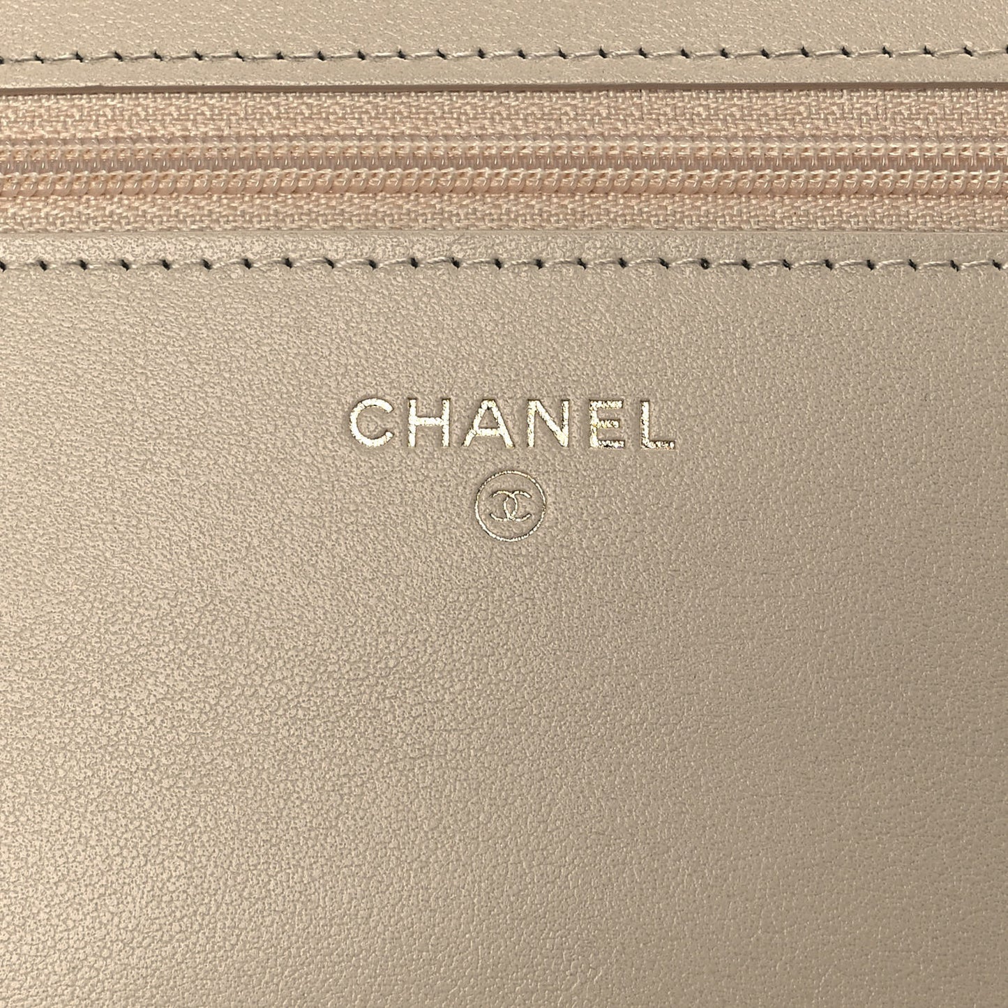 Tweed Shearling Quilted Chanel Wallet On Chain WOC Beige Black