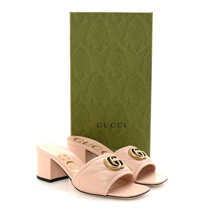 Gucci Nappa Matelasse GG Marmont 55mm Slide Sandals 36.5 Skin Rose 10 of 10
