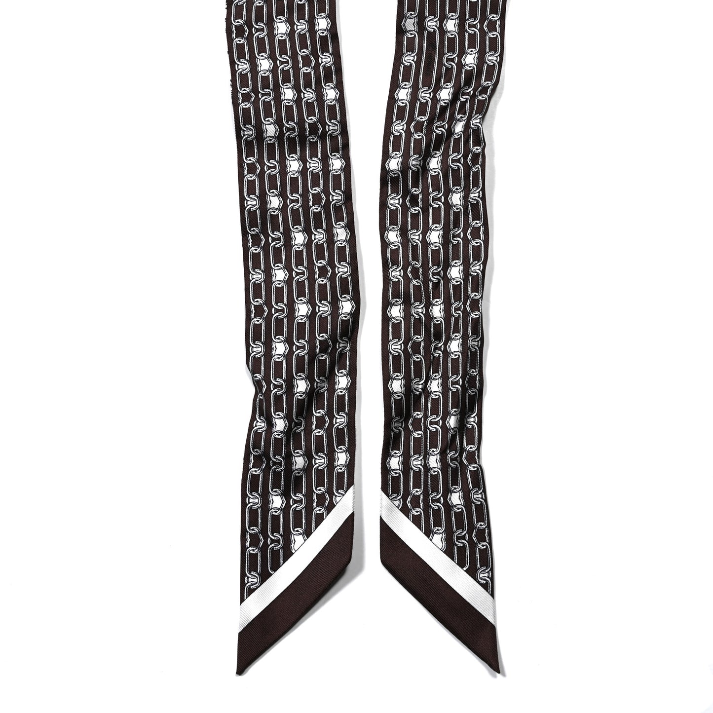 Silk Effet Kaleidoscope Twilly White Anthracite Marron