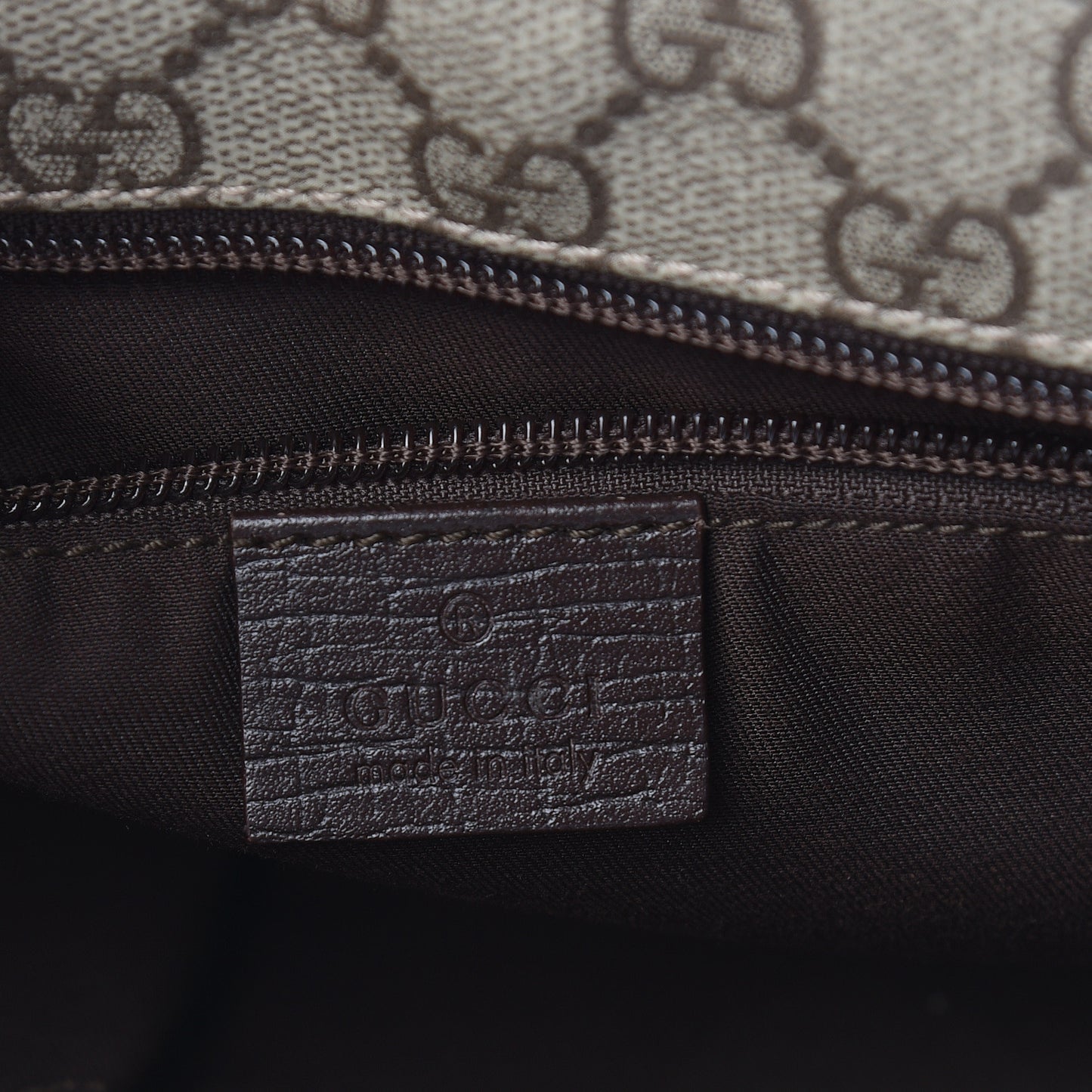 GG Plus Monogram Web Large Flap Messenger Bag Beige Dark Brown