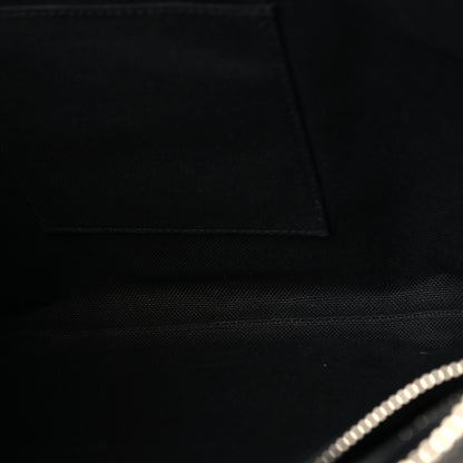 Gucci Soft GG Supreme Monogram Appia Calfskin Web East West Messenger Bag Black Grey 5 of 10