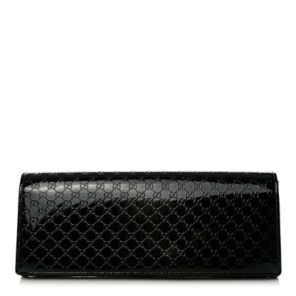 Gucci Patent Microguccissima Small Broadway Clutch Black 1 of 7