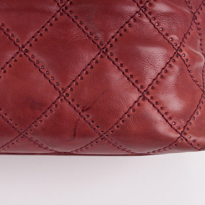 Chanel Calfskin Quilted Medium Retro Chain Tote Red 8 of 9