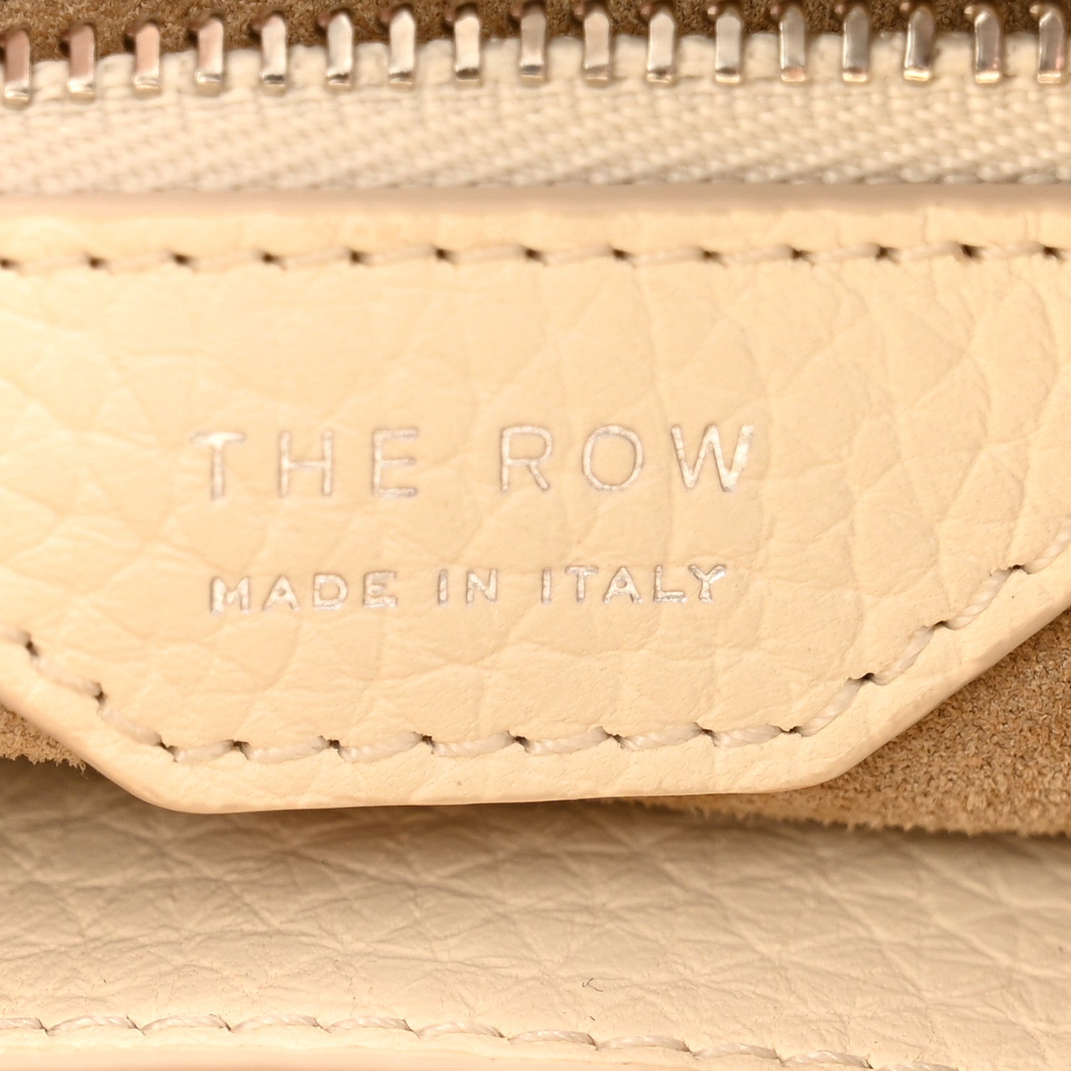 The Row Grained Calfskin Medium Portfolio Tote Ivory 6 of 12