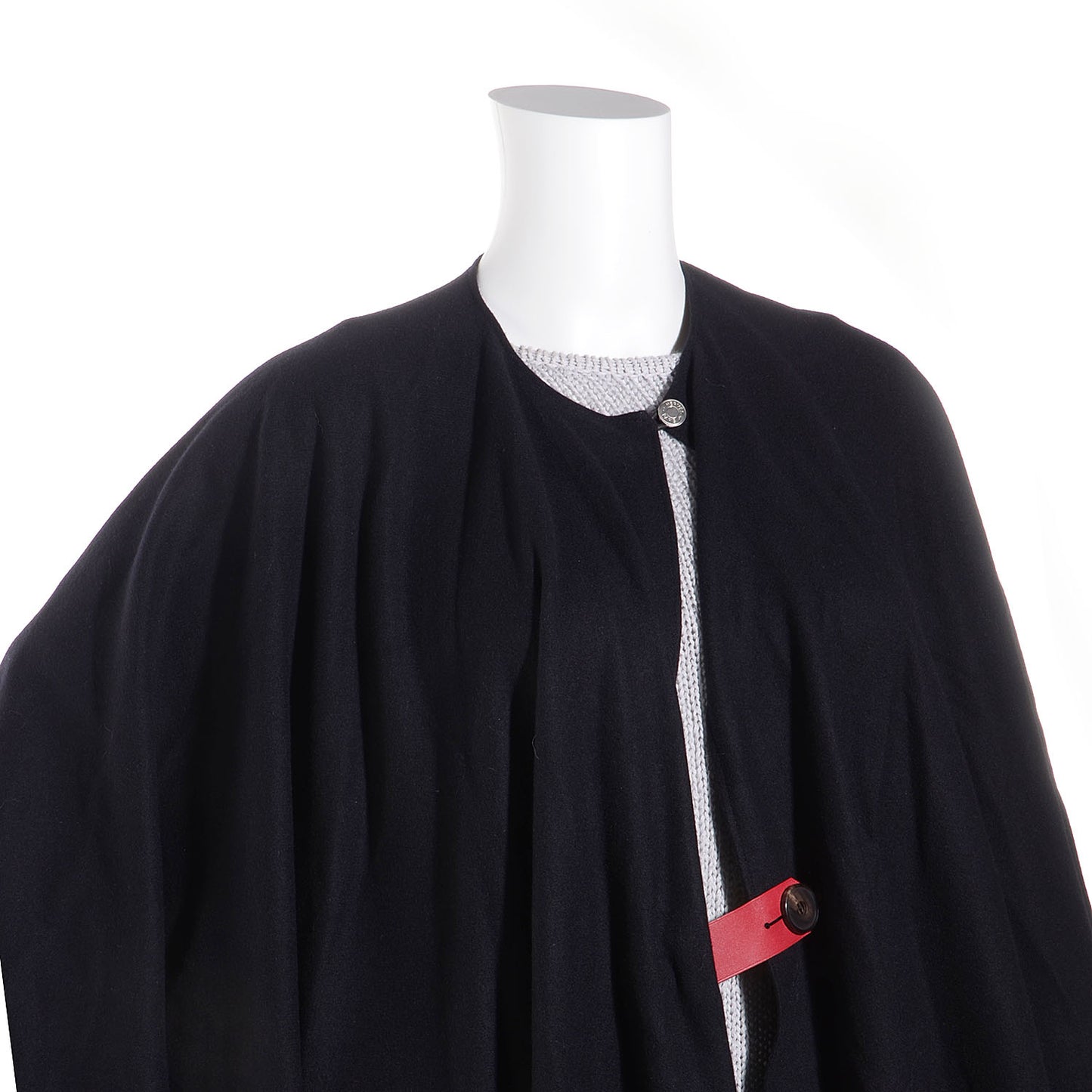 Cashmere Swift Petit H Poncho Black Rubis