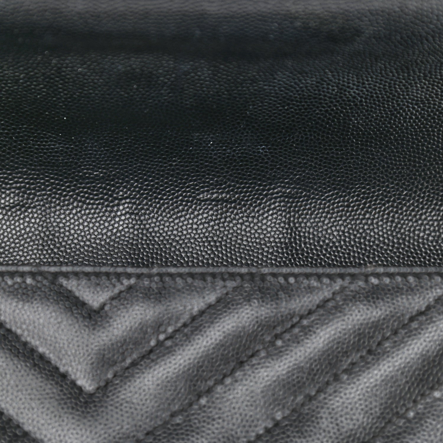 Saint Laurent Grain De Poudre Matelasse Chevron Large Monogram Satchel Black 14 of 20