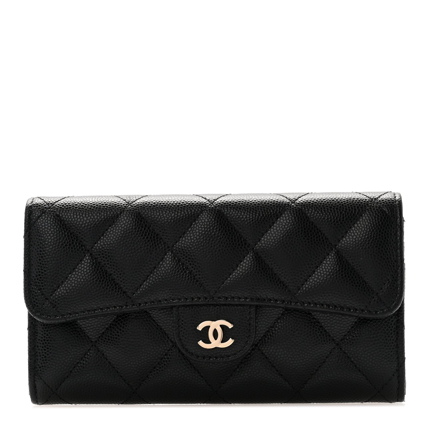 Chanel Caviar Quilted Medium Flap Wallet Black 1 of 8