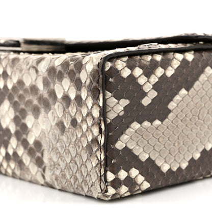 Fendi Snakeskin Baguette Soft Trunk White Camelia 10 of 11