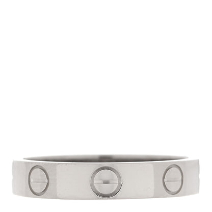 Cartier 18K White Gold 3.5mm LOVE Wedding Band Ring 50 5.25 3 of 4