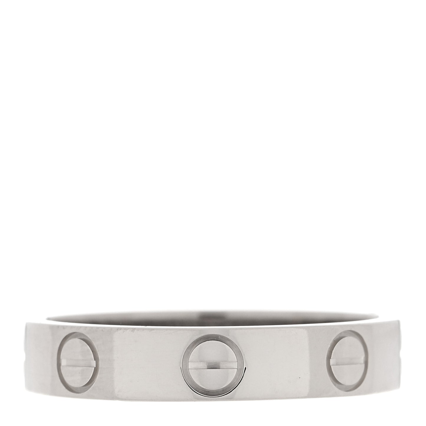 18K White Gold 3.5mm LOVE Wedding Band Ring 50 5.25