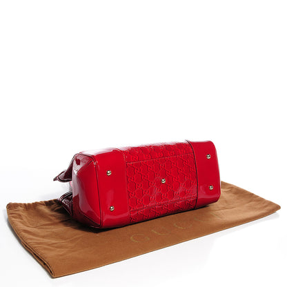 Gucci Patent Guccissima Medium Mayfair Tote Red 4 of 7
