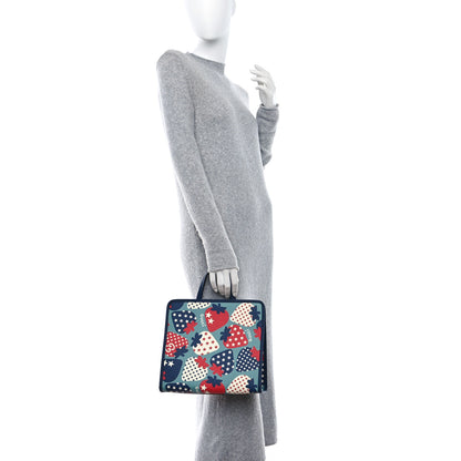 Gucci Coated Canvas Strawberry Stars Childrens Tote Red White Blue 2 of 9