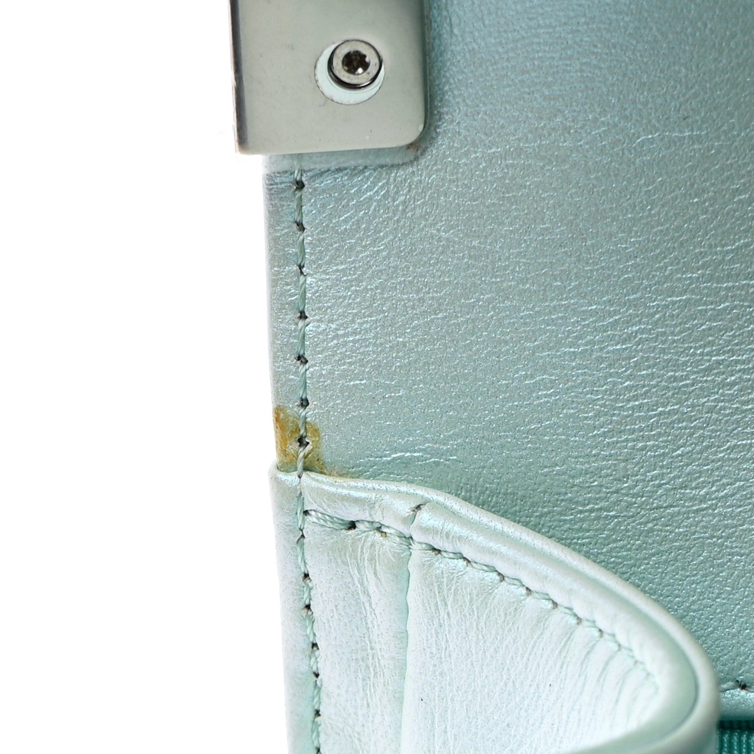 Chanel Iridescent Lambskin Chevron Quilted Medium Boy Flap Turquoise 21 of 27