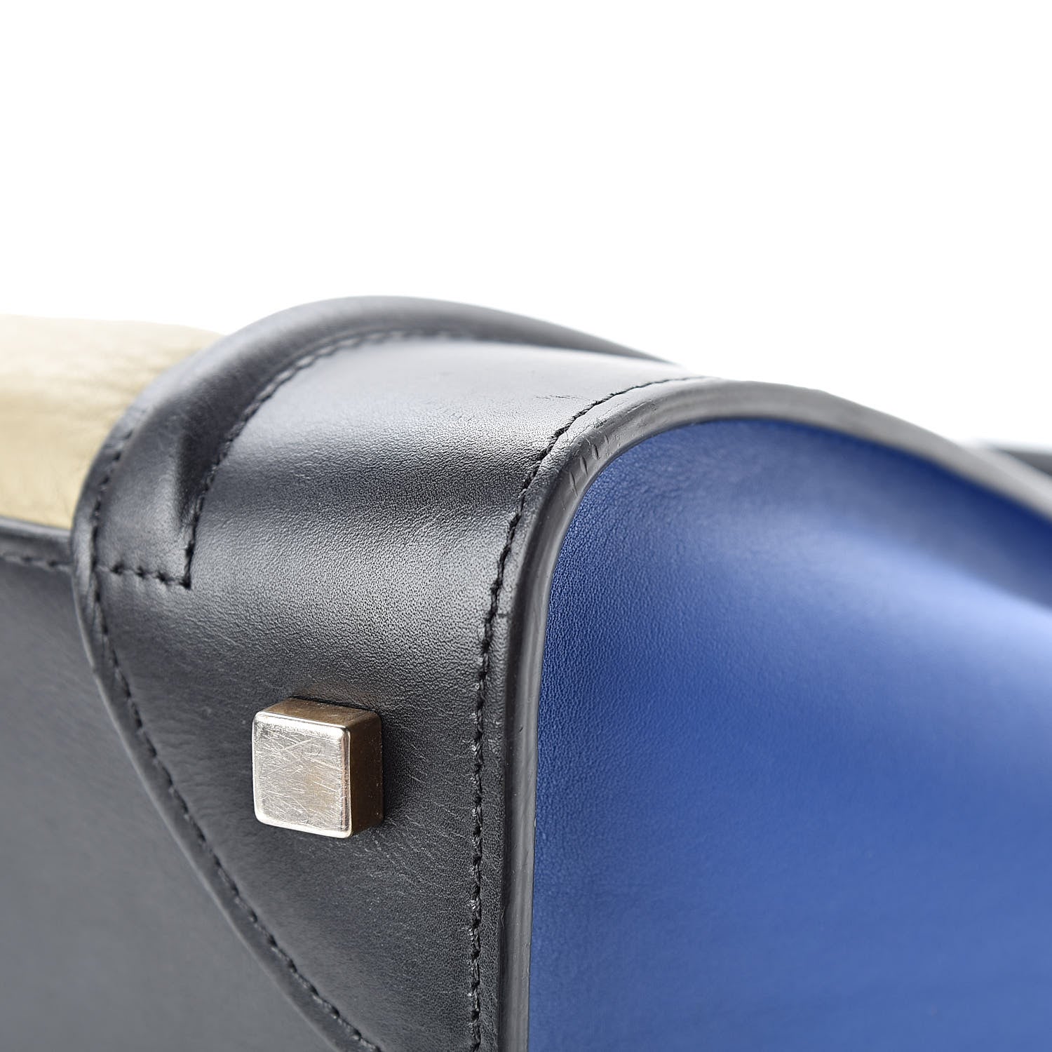 Celine Elephant Calfskin Mini Tri-Color Luggage Beige 12 of 18