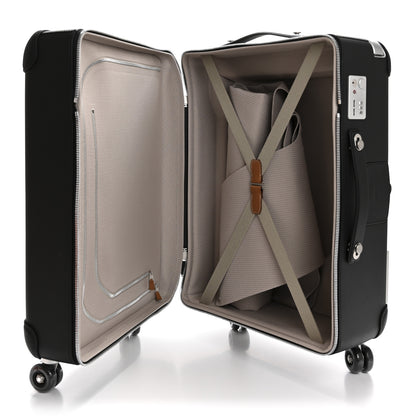 Hermes H Plume Canvas Taurillon Regate La Danse Des Chevaux R.M.S. Trolley Case Luggage Gris Fonce Ecru Black 4 of 8