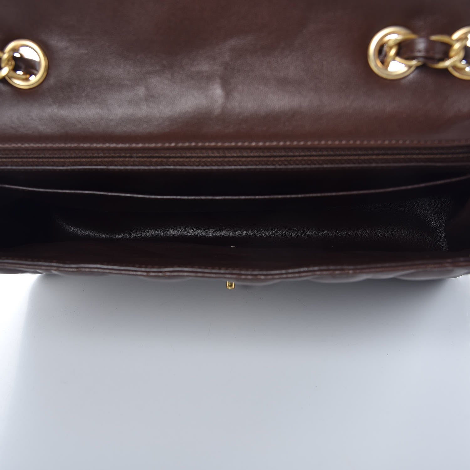 Chanel Lambskin Quilted Jumbo Single Flap Brown 6 of 9