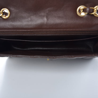 Chanel Lambskin Quilted Jumbo Single Flap Brown 6 of 9