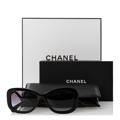 Chanel Acetate Rectangle CC Sunglasses 5468-B-A Black 9 of 9