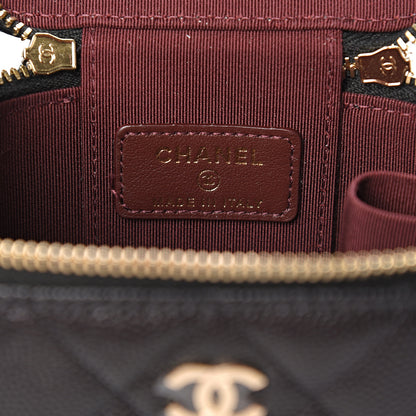 Chanel Caviar Quilted Mini Vanity Case With Chain Black 5 of 10