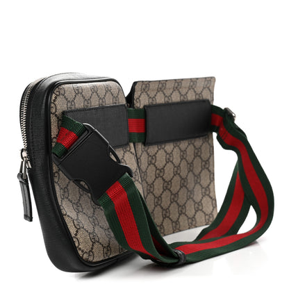 Gucci GG Supreme Monogram Web Belt Bag Black 3 of 11