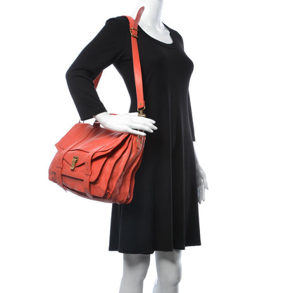 Proenza Schouler Lambskin PS1 Large Satchel Deep Coral 3 of 9
