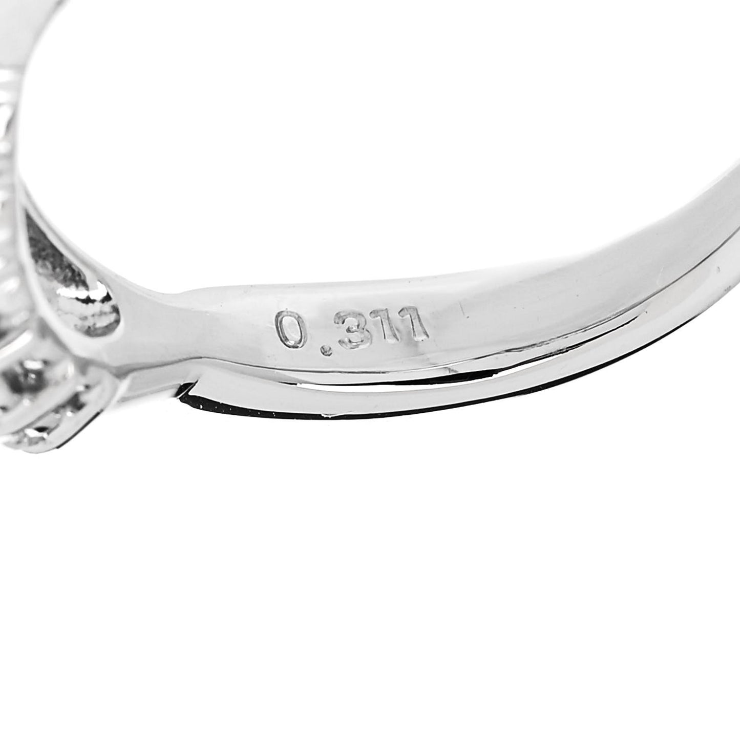 Platinum Diamond .31ctw Crossover Band Ring 52 6