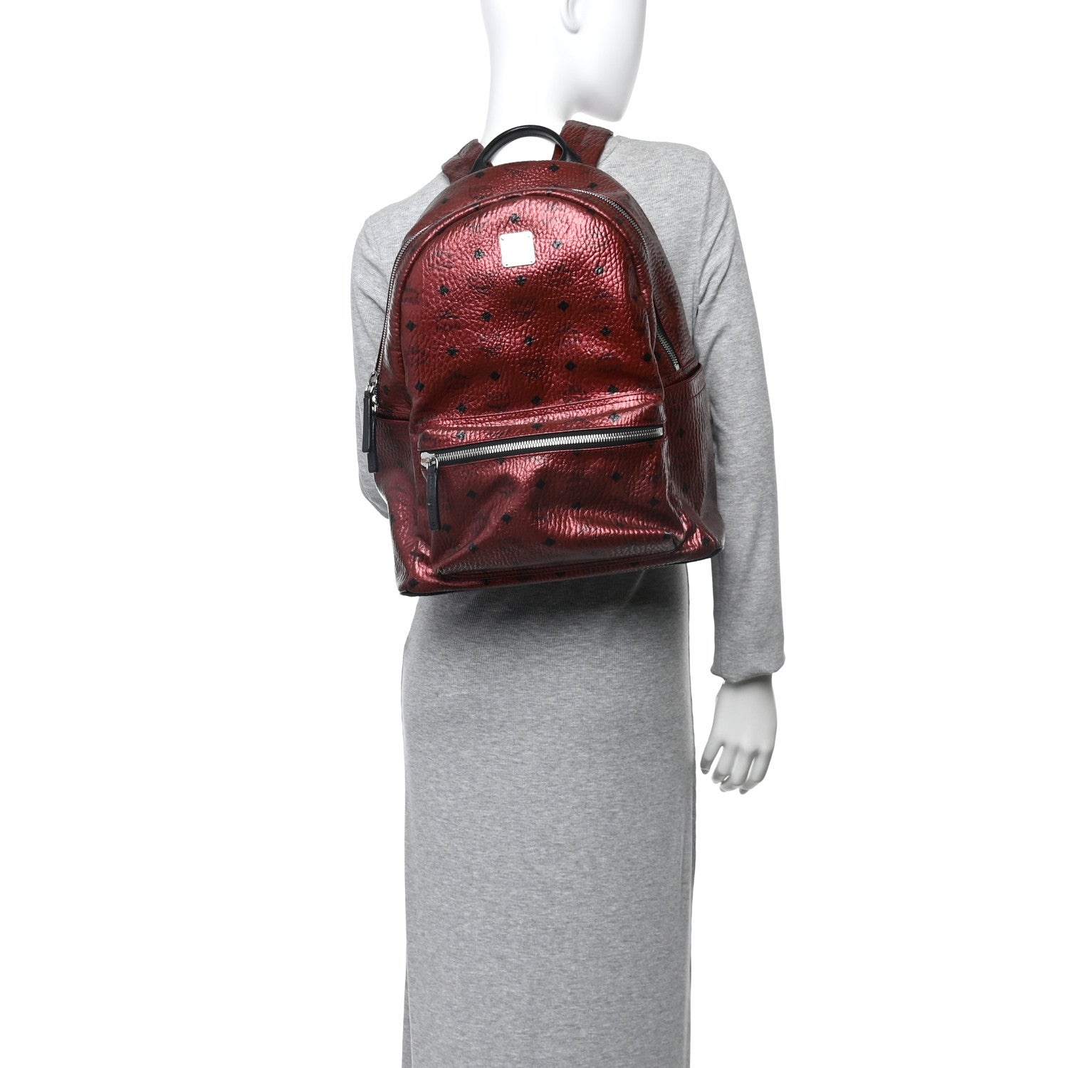 MCM Visetos Medium Stark Backpack Scooter Red 2 of 11