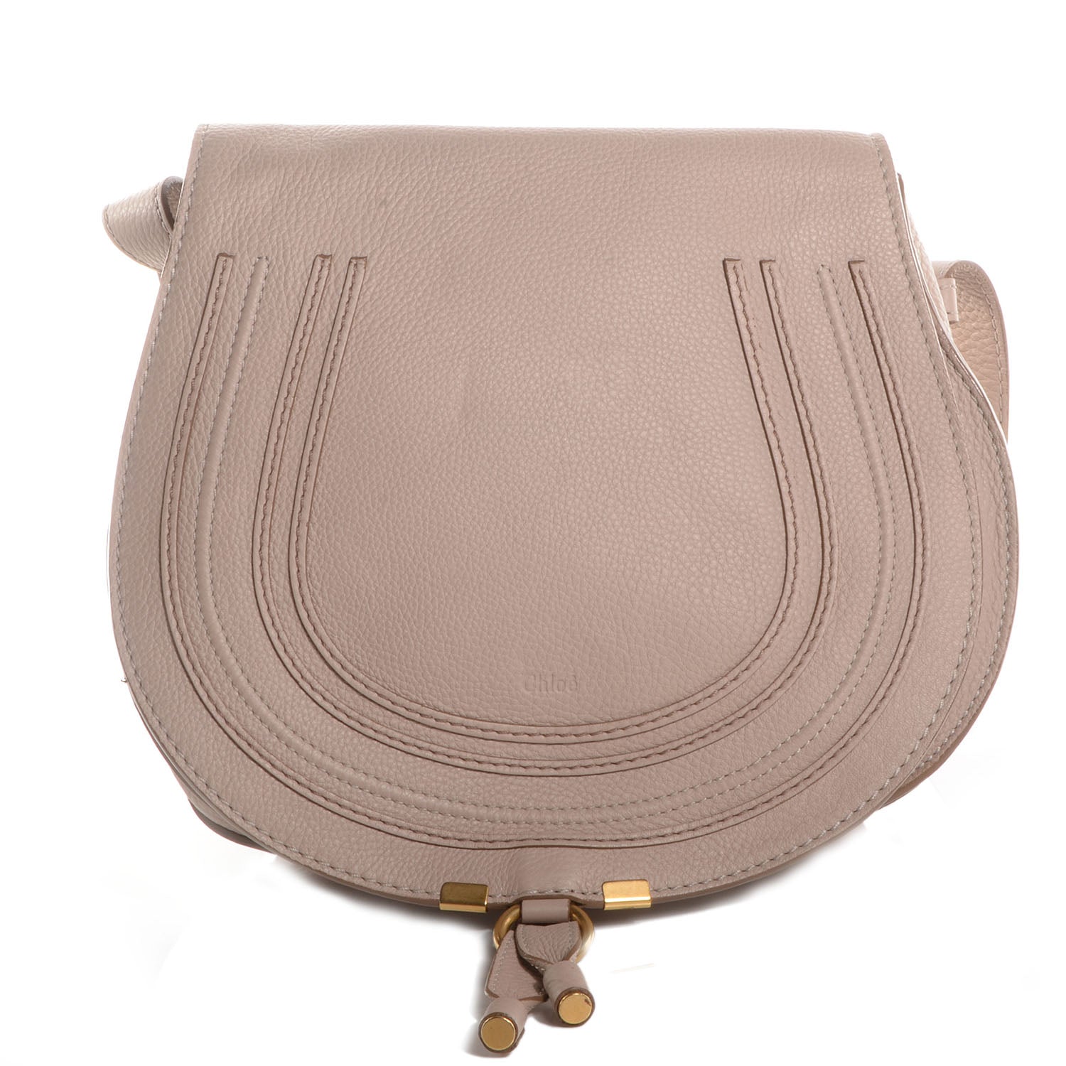 Chloe Grained Calfskin Medium Marcie Saddle Bag Nude 1 of 10