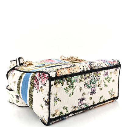 Christian Dior Canvas D-Constellation Embroidered Medium Lady D-Lite Latte Multicolor 4 of 9