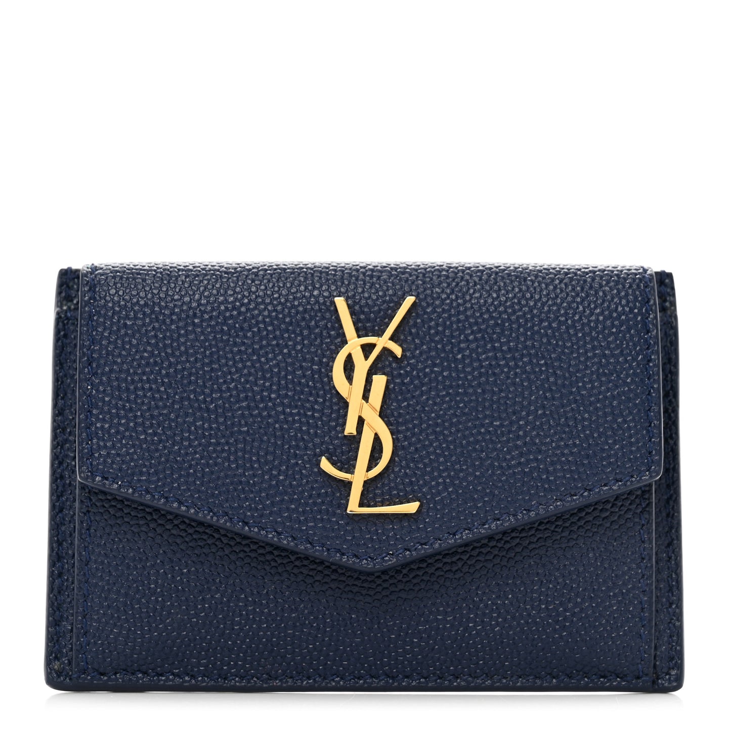 Grain De Poudre Uptown Monogram Card Case Navy