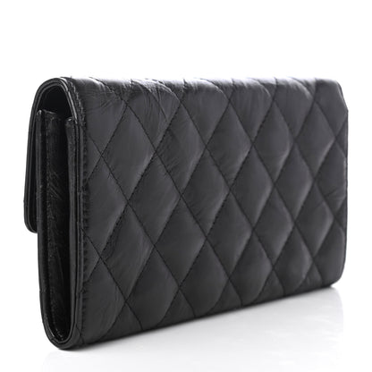 Chanel Aged Calfskin Quilted 2.55 Reissue Flap Wallet So Black 3 of 8