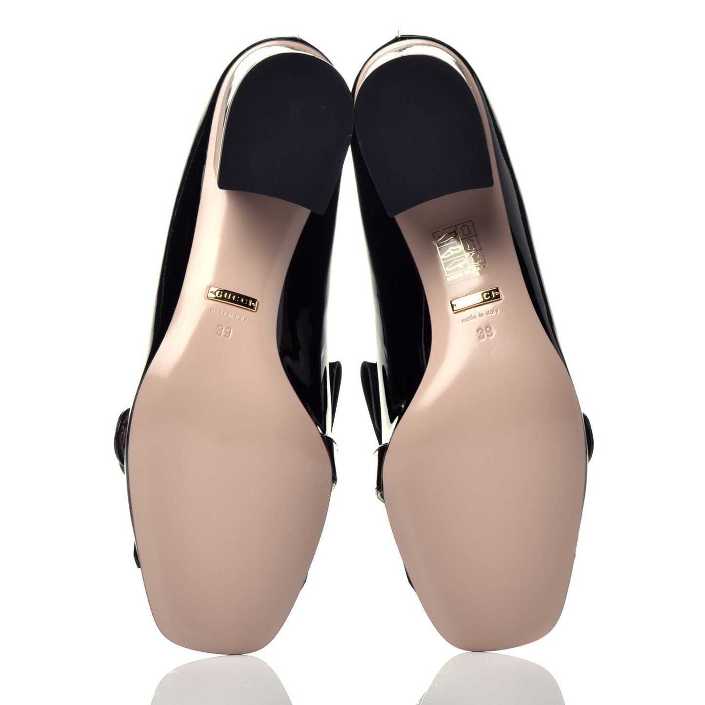 Vernice GG Marmont Fringe 50mm Loafer Pumps 39 Black