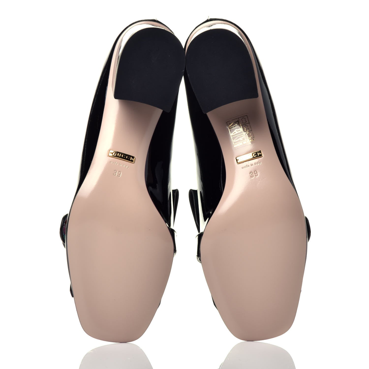 Gucci Vernice GG Marmont Fringe 50mm Loafer Pumps 39 Black 6 of 9