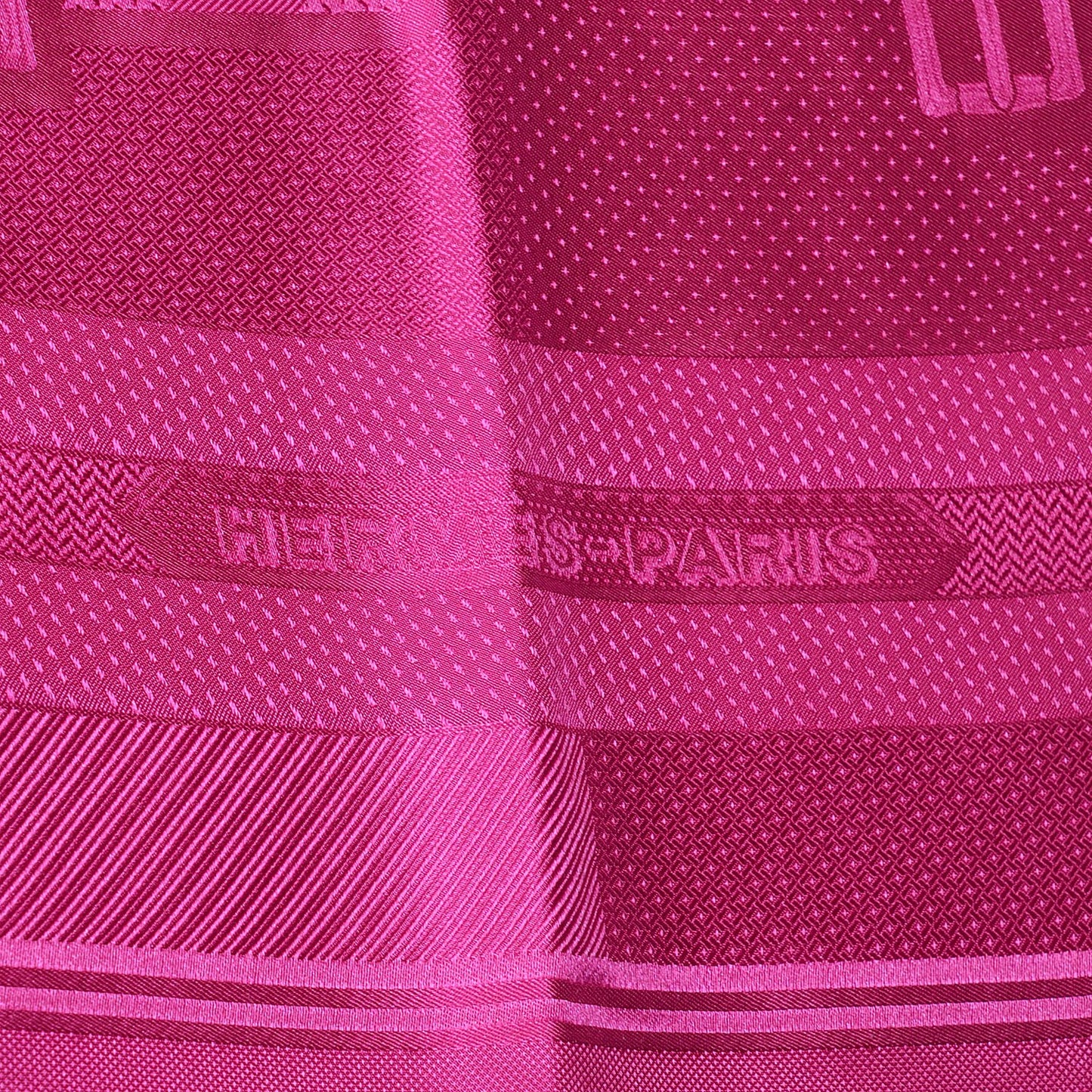 Silk Les Sangles Scarf 90 Fuchsia