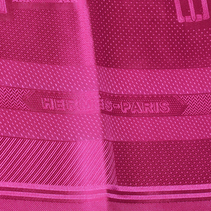 Hermes Silk Les Sangles Scarf 90 Fuchsia 5 of 5