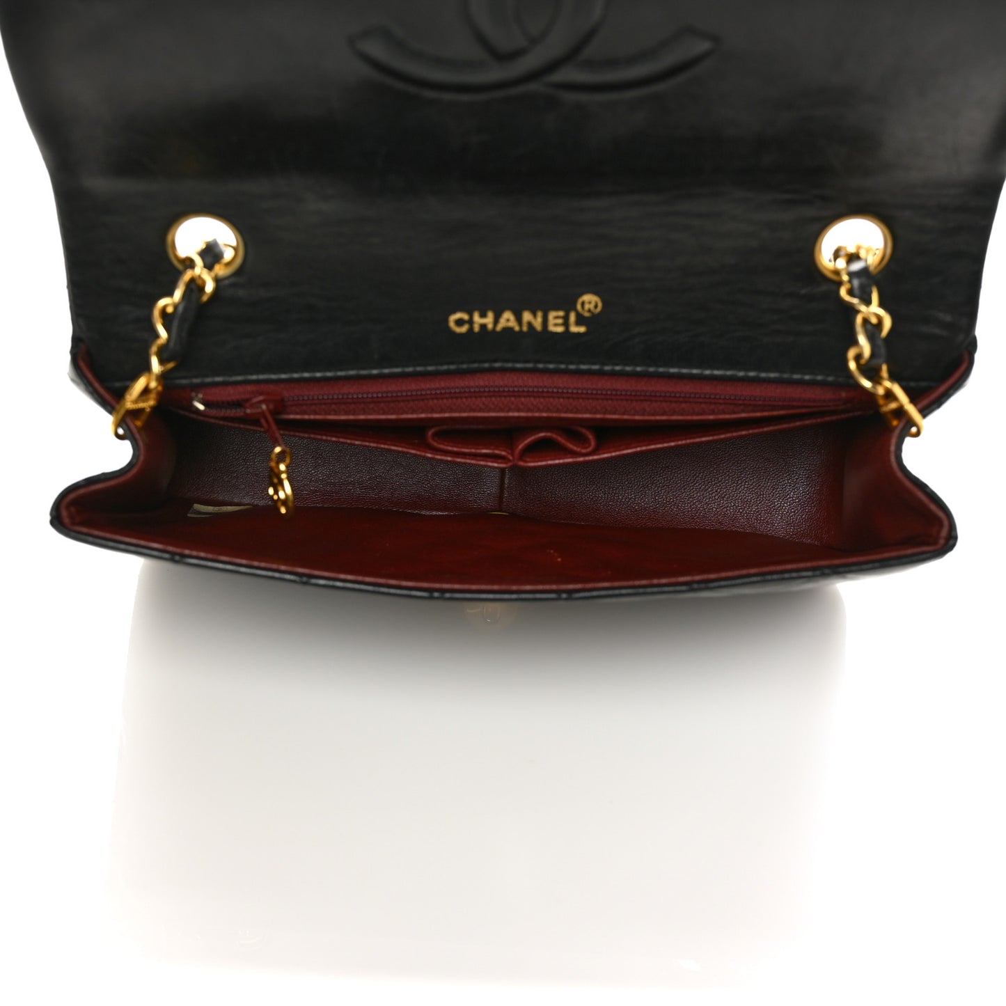 Lambskin Quilted Small Single Flap Black