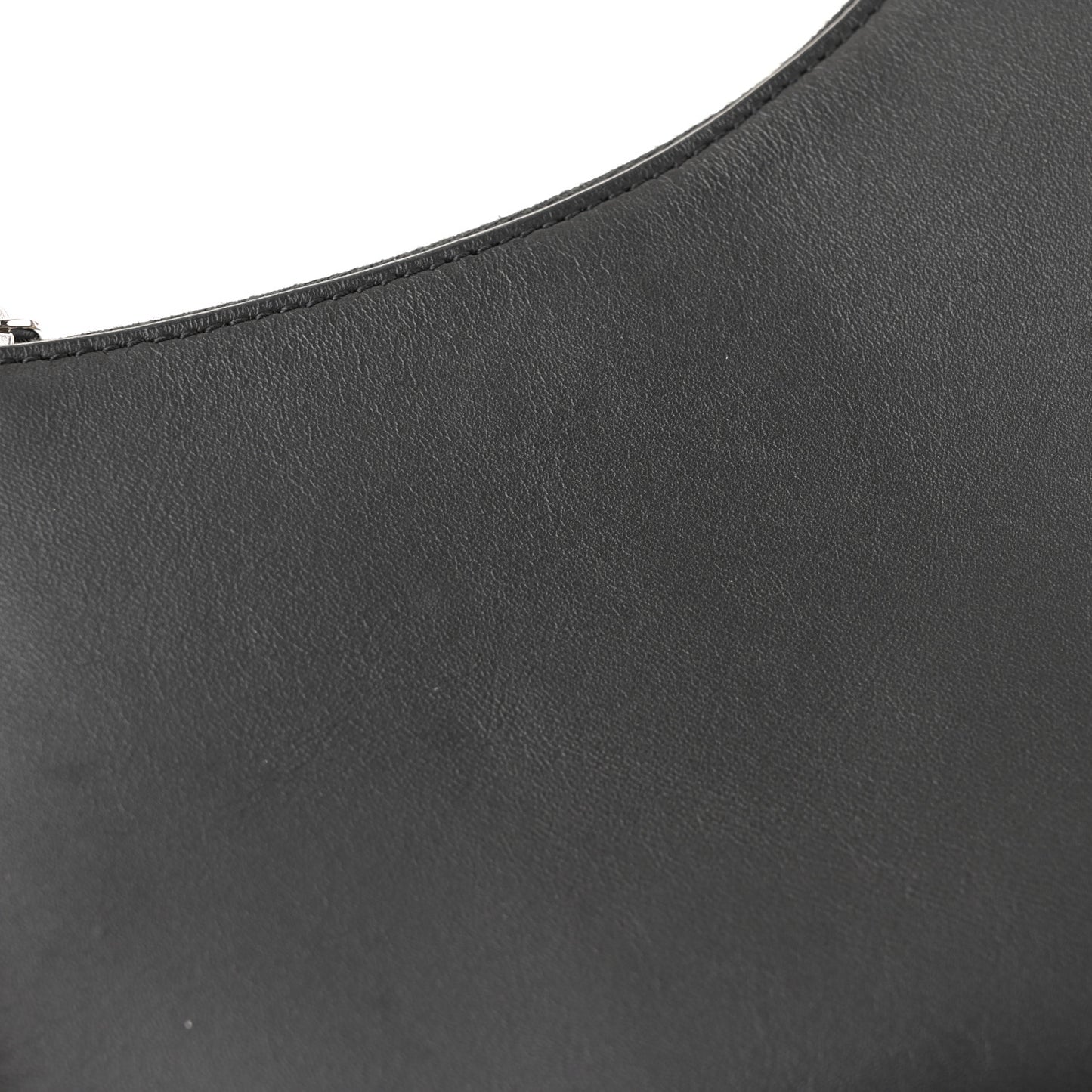 Smooth Calfskin Half Moon Shoulder Bag Black