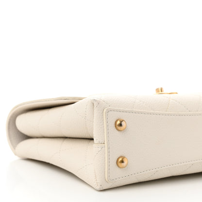 Chanel Grained Calfskin Small Stitched Flap White 9 of 14