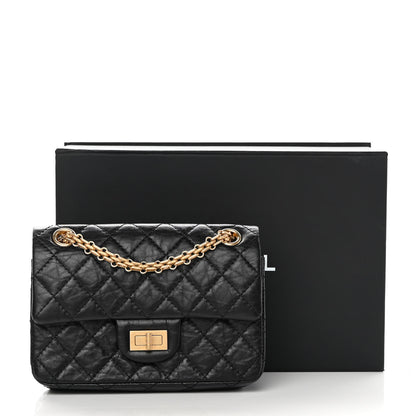 Chanel Aged Calfskin Quilted 2.55 Reissue Mini Flap Black 11 of 11