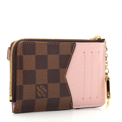 Louis Vuitton Damier Ebene Recto Verso Card Holder Rose Ballerine 3 of 7